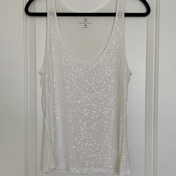 New York & Company Tops - New York & Company Sequinned Tank Sleeveless Shirt